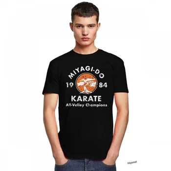 Retro Miyagi-Urobiť Karate T Shirt Mužov Cobra Kai T-tričko Bavlna Karate Kid Tee Topy O-krku-Krátke Rukáv Letné Tričko Darček