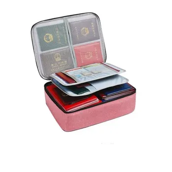 Vonkajšie Cestovanie Osvedčenia Pas Skladovanie Taška Multi-funkčné Portable Document Dokončovacie Tašky Dokument Organizátor Skladovanie Taška