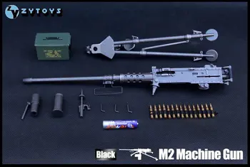 ZY Hračky ZY8031A 1/6 Rozsahu Black Browning Machine Gun Zbraň Model Hračky Uchytenie 12
