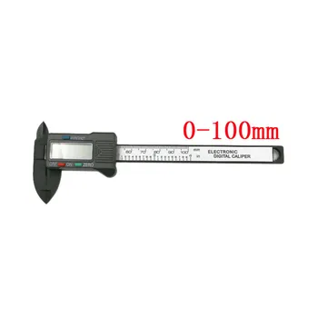 25# 100 mm/4 cm Lcd Digitálne Elektronické Uhlíkových Vlákien Vernier Strmeň Odolné Rozchod Mikrometer Multitool Domova Príslušenstvo