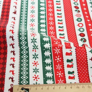 Vianočné Patchwork Tlač, Dekoračných DIY Čistej Bavlny Textilný Materiál, Oblečenie, Šaty, Kostýmy pre Deti a Muži a Ženy