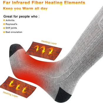 2020 Muži Ženy Elektrické Vyhrievané Ponožky Vetru Vlastné Kúrenie Tepelnej Ponožky