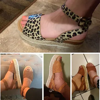 Ženy Sandále Letné Topánky Žena 2021 Flip Flop Otvorené Prst Platformu Sandále Kliny Topánky Dámske Sandále Plus Veľkosť Chaussures Femme