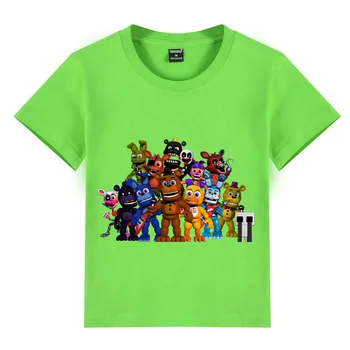 Nové dorazí Anime FNAF dieťa black bavlna tričká pre chlapcov a dievčatá 4 6 8 10 12 rokov
