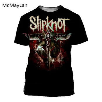 Vlastné Lumbálna Kapela Slipknot 3D tlač Rock pánske tričko Muži/ženy T-shirt Zábavné Pohode Tee tričko/Streetwear Nadrozmerné Bežné Topy