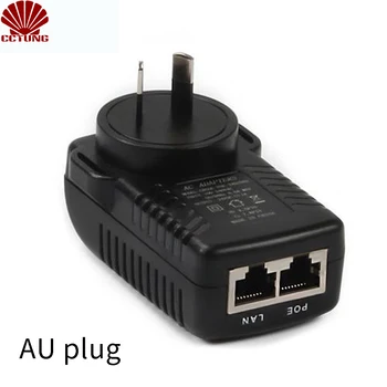 48V DC 0,5 A POE (Power on Ethernet) Injektor pre CCTV IP Kamera POE Switch Ethernet sieťový Adaptér EU/UK/US/AU Plug Voliteľné