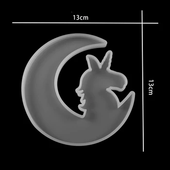 1pcs Mesiac Mačka Jeleň Epoxidové Živice Formy Jednorožec Anjel UV Živice Silikónové Formy Na DIY Šperky Čo Zistenia Silikónové Formy