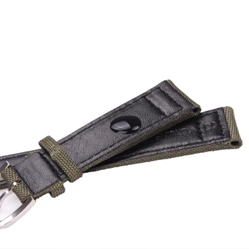 Nylon A Originálne Kožené Watchbands 20 mm 21 mm 22 mm Zelená Čierna Sledovať Kapela Remienok z Nerezovej Ocele, Pracka