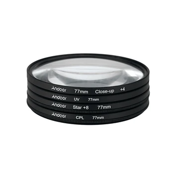 Andoer 52-57mm UV+CPL+zblízka+4+Star 8-Bod Filter Kruhový Filter, sada pre Nikon Canon, Pentax, Sony DSLR Fotoaparát, Objektív Filter