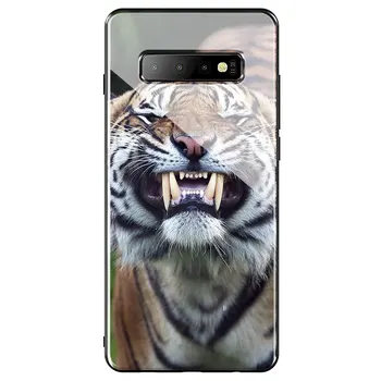 Zviera tiger Mláďa Tvrdeného Skla Telefón puzdro pre Samsung Galaxy S20 Ultra S10 + S8 S9 S7 Okraji Poznámka 8 9 10 Plus Lite