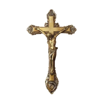 Živica Inšpiroval Bronz Stene Kríž Kríž Ježiša Krista, Náboženské Obrázok Kristovho Ukrižovania, Katolíckej Svätého Kríža Dekor