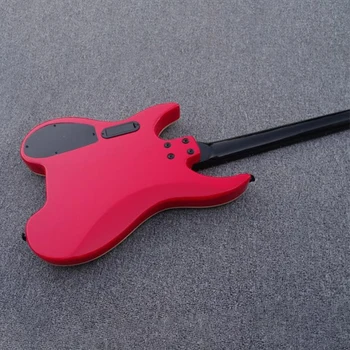 Pevné jelšové drevo top eben hmatník bezhlavého elektrická gitara 39 palcový červená farba matný 25 pražec elektrická gitara