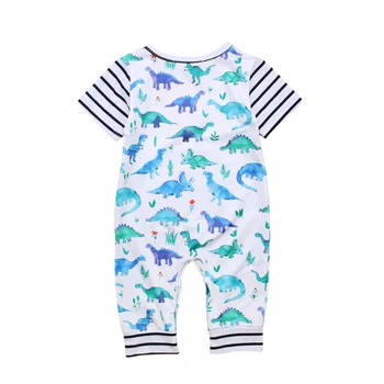 Letné ClothesNewborn Dieťa Chlapčeka Cartoon Dinosaura Romper Krátke Bavlnené Oblečenie Batoľa Detský Jumpsuit Playsuit Oblečenie