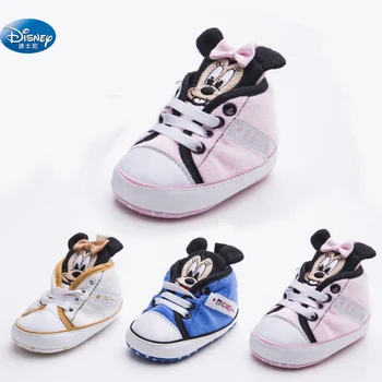 Dieťa Dievčat Disney Princezná Topánky roztomilý Kreslený Minnie ružová deti Mickey novorodenca mäkké Batoľa Topánky