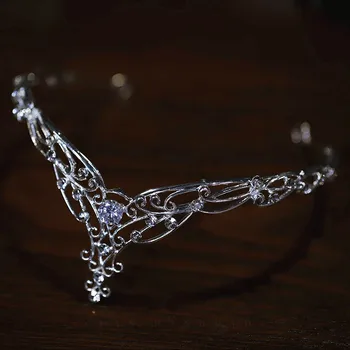 CC Koruny Svadobné Šperky Nevesta Tiara Zapojenie Doplnky do Vlasov pre Ženy Jednoduchý Dizajn Elegantný Hairwear Kráľovná Strany Darček AN17