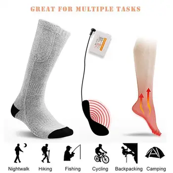 3,7 V 2600MAH Elektrické Vyhrievané Ponožky Nabíjateľná Batéria Pre Chronické Studené Nohy Ohrievačov Zimné Outdoorové Cyklistické Športy Termálne Ponožky