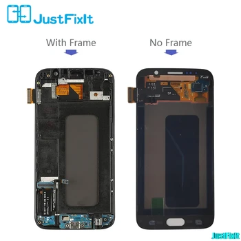 Testované Super amoled Pre Samsung Galaxy S6 G920F Lcd Displej burn-v tieni Dotykový Displej Digitalizátorom. Montáž + Predný rám