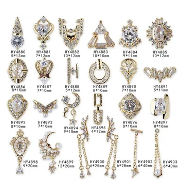 20 ks/bal Luxus, Šarm, Zirkón Zliatiny, Zlatá Klasická Crystal 3D Nail Art, Ozdoby Manikúra Dizajn, Šperky, Doplnky