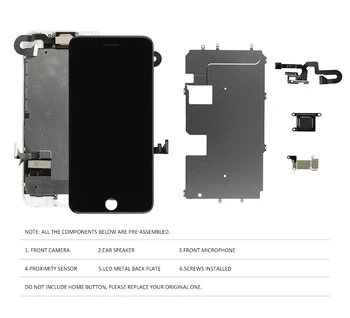 Č. 1, Úplné Nastavenie LCD Obrazovky Pre iPhone 7 8 Plus LCD Montáž Kompletný Dotyk Digitalizátorom. Obrazovke Nahradenie AAA Displej Fotoaparát na Prednej strane