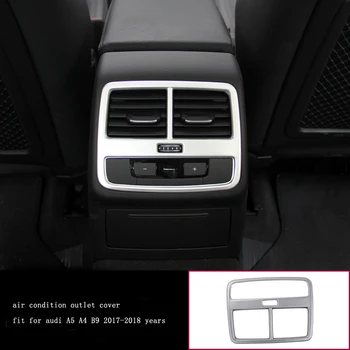 Auto príslušenstvo Pre Audi A5 2018 A4 B9 Vysoko Kvalitných ABS Chrome Centrum Gear Shift Tlačidlá klimatizácia Zásuvky Kryt Výbava