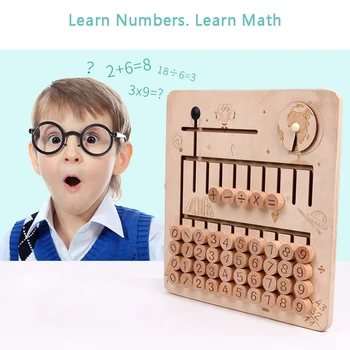 Skoro Vzdelávacie Montessori Drevené Hračky Deti Číslo Rada Výpočet Snímkov Rodič-dieťa Inteligencie, Puzzle, Hračky Ako Darček