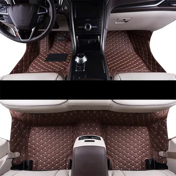 Auto styling príslušenstvo odolné luxusné vlákna, kožené auto podlahové rohože pre ford mondeo fusion mk4 mk5 2007-2020
