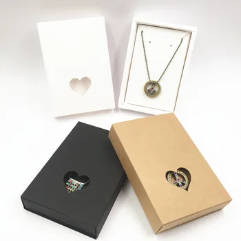 24Set 11.5x8x2.2cm Šperky papierové Darčekové krabičky Package puzdra Displej náhrdelníky karty a náušnice karty na balenie darčeka