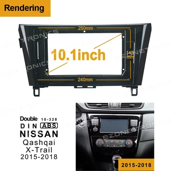 2/1Din Auto DVD Rám Montáž Audio Adaptér Dash Výbava Facia Panel 10.1 palcový Pre NISSAN Qashqai Xtrail-2019Double Rádio Prehrávač
