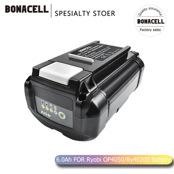Bonacell 6000mAh 40V Li-ion Batéria OP40401 OP4050A pre Ryobi RY40502 RY40200 RY40400 Náhradné Batérie L70
