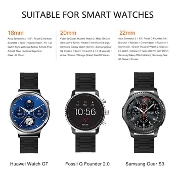 3 Farby Samsung Výstroj S3 Classic/Hranica/Galaxy 46 mm hodinkám, Fullmosa 22 mm Pevné Nerezové Oceľové Hodinky Remienok