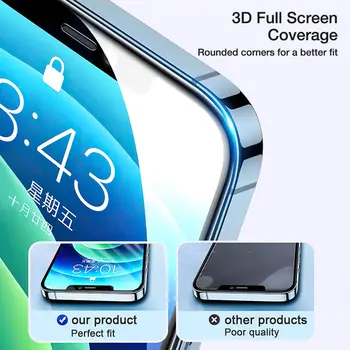 HOCO 3D Ochranné Sklo pre iPhone 7 8 XR Xs Max na iPhone 11 12 Pro Max Screen Protector Úplné Pokrytie Sklo pre iPhone 12 Mini
