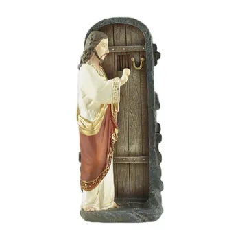 Ježiš Klope Dvere Ornament Ježiš Figúrky Ručne Maľované Živice Remesiel Dekorácie Pre Domov Cirkvi Katolíckej Darček