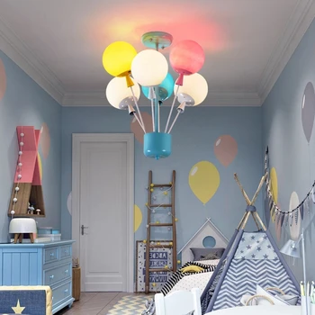 Kreatívne farby balón luster svietidlá detskej izby chlapec dievča spálňa lampa Nordic moderný minimalistický spálňa svetlá