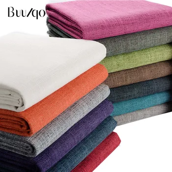 Buulqo 100x150cm Pribrala bavlnené a ľanové tkaniny podľa meter pre DIY gauč opony obrus domova bavlnená tkanina