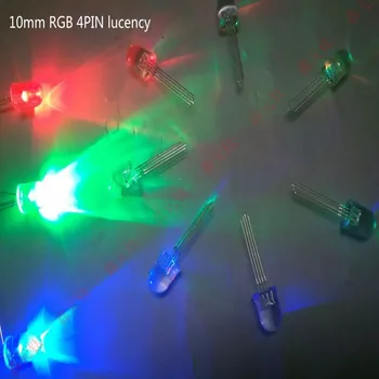 RGB 4PIN led osvetlenie korálky 4,8 mm 5 mm 8 mm 10 mm Všetky svetlá, lucency vaporific anóda katóda zvýrazniť 100ks/veľa