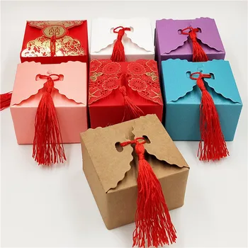 Papier, Kartón Svadobné Party Prospech Candy Boxy Farebné Ručne Darčekové Krabice Domáce Pečenie Koláča/Súbor Cookie Krabice