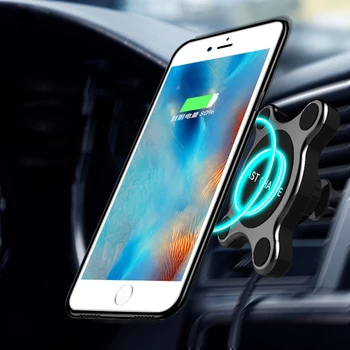 Magnetické Auto Bezdrôtovú Nabíjačku Air Vent Tabuli GPS Pripojiť Nabíjačky pre iPhone XS Max XR X 8 Samsung s10 9 8 mobilný telefón majiteľa