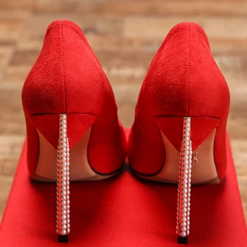 2019 nové žien shawllow topánky hrušky päty topánky vysokej kvality ženy čerpadlá tenké vysoké podpätky ukázal prst svadobné svadobné topánky