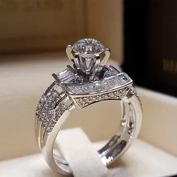 Pečiatka Striebro 925 Šperky, Diamantové Prstene pre Ženy Móda Anillos De Bizuteria Anel Drahokam S925 Podiel Šterlingov Topaz Krúžok 2019