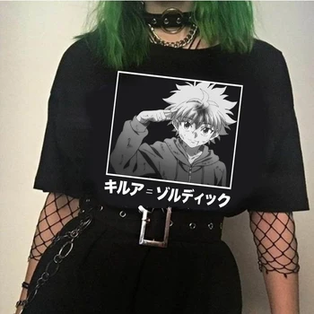 Hunter X Hunter Mens & Womens Dizajn Tričko Killua Cosplay T-shirt Nové Anime Tričko Fashion Killua Zoldyck Tees
