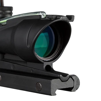 Optika 4x32 Rozsah Riflescope Cahevron Reticle Vlákniny Zelená Červená Osvetlené Optický Zameriavač S Rmr Mini Red Dot Sight