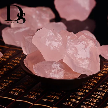 200g Prírodné Suroviny Pink Rose Kremeň Hrubý Kameň Vzor Reiki Liečenie Kryštálmi láska Prírodné Kamene A Minerály
