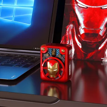 Marvel certifikované Bezdrôtové Bluetooth reproduktor, ťažké subwoofer, malý reproduktor, Iron Man prenosné Plug-in karty, malé ocele zbraň Ai