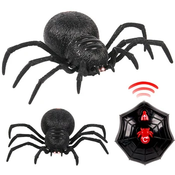 Desivé Strašidelný Simulované Spider Hračky na Diaľkové Ovládanie, Žart Deti Dieťaťa Halloween Party Dekor AN88