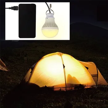 LED Žiarovka Svetla 5W DC 5V USB Vonkajšie LED Svetlo pre Camping Stan Núdzové Svietidlo Nočný Rybolov bombillas lampada LED Žiarovka Ampoule