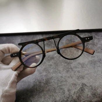 Acetát Okuliare, Rám Muži Ženy Vintage Malé Okrúhle Okuliare Muž Optické Predpis Okuliare Rámy Jasné Okuliare Oculos