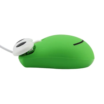 Myš USB Káblové Herné 1600DPI Optical Myš Pre Notebook Roztomilý Kreslený Frog Design Ergonomický Počítačovej Myši Pre Dieťa Darček Drôt Myší