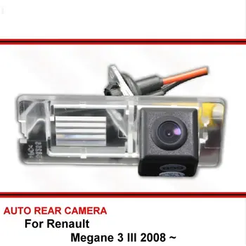 Na Renault Megane 3 III 2008 ~ 2018 Auto parkovacia Kamera zadnej strane Zálohy Parkovacie Kamery, LED pre Nočné Videnie Nepremokavé Široký Uhol
