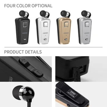 Fineblue F980 Bezdrôtové Bluetooth Slúchadlá Nosenie Klip Ovládač, Stereo športové Slúchadlá business Headset s Mikrofónom Hovory Pripomenúť Vibrácií