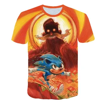 Chlapci Cartoon Sonic the Hedgehog t shirt Deti Čierne Tričko Funny T-Shirts pre Dievčatá Dieťa T-Shirt Deti Oblečenie 2020 Tee Topy